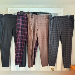 Lot (4 pair) Maurice Ankle Length Dress Pants XL Reg